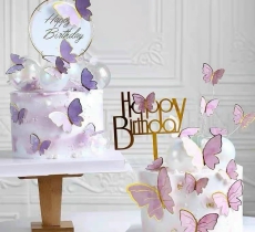 Cắm Bướm Giấy trang trí bánh kem