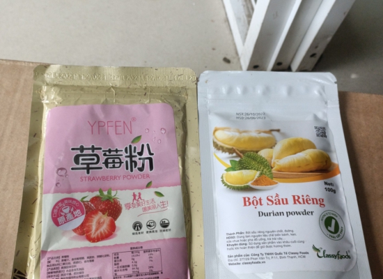 Bột rau củ, bột trái cây tự nhiên ( củ dền, lá dứa, lá nếp, khoai lan tím, bột dâu, cam, việt quất, sầu riêng..... )