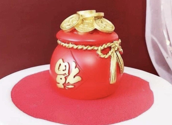 Hũ Vàng Nhựa Trang Trí Bánh Kem